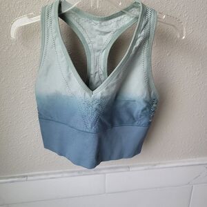 Victorias Secret Pink Ombre V Neck Racerback Sports Bra Size L